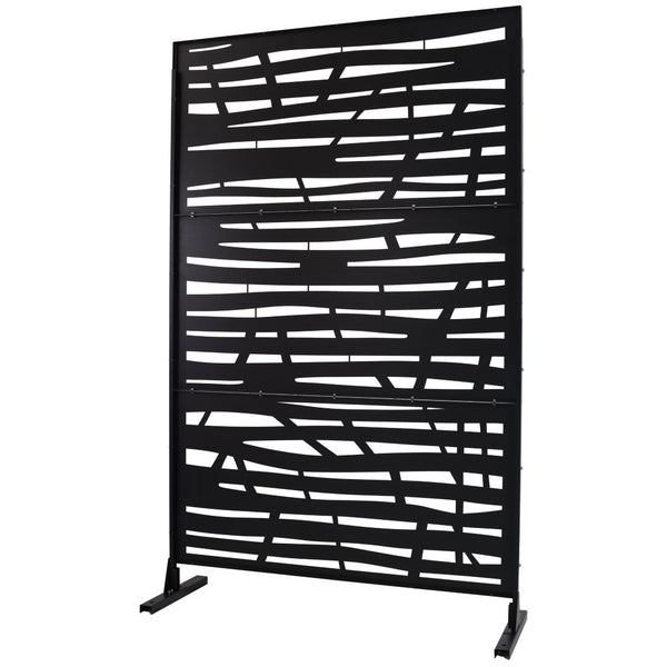 English Elm Outdoor Freestanding Metal Privacy Screen Powder Coated Panel for Patio Deck Garden W465P193224