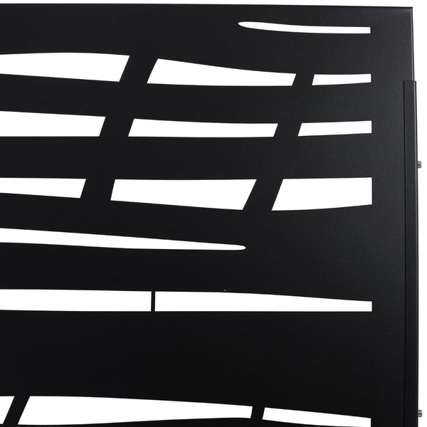 English Elm Outdoor Freestanding Metal Privacy Screen Powder Coated Panel for Patio Deck Garden W465P193224