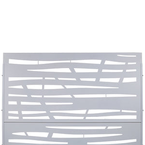 English Elm Outdoor Freestanding Metal Privacy Screen Lattice Panel for Patio Deck or Garden White PS109 W465P193227