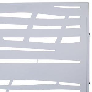 English Elm Outdoor Freestanding Metal Privacy Screen Lattice Panel for Patio Deck or Garden White PS109 W465P193227