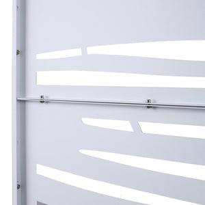 English Elm Outdoor Freestanding Metal Privacy Screen Lattice Panel for Patio Deck or Garden White PS109 W465P193227