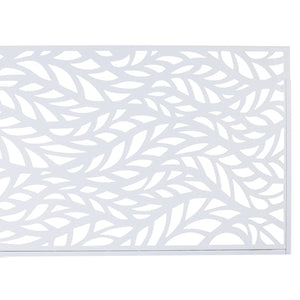 English Elm Outdoor Freestanding Geometric Metal Privacy Panel for Patio Balcony Deck Garden White W465P193233