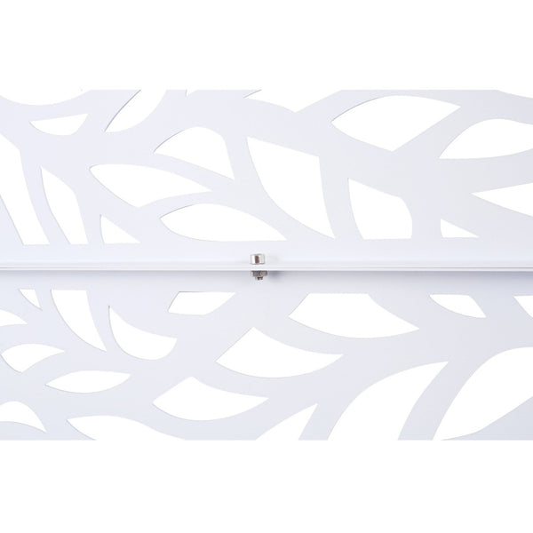 English Elm Outdoor Freestanding Geometric Metal Privacy Panel for Patio Balcony Deck Garden White W465P193233