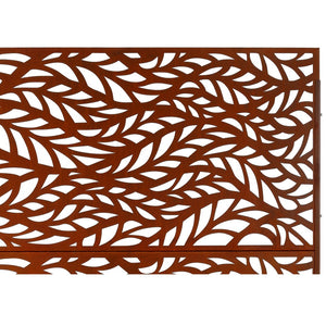English Elm Outdoor Freestanding Metal Privacy Screen Rustic Patina Patio Garden Deck Divider Panel W465P193235