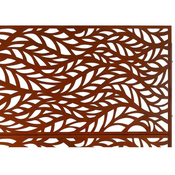 English Elm Outdoor Freestanding Metal Privacy Screen Rustic Patina Patio Garden Deck Divider Panel W465P193235