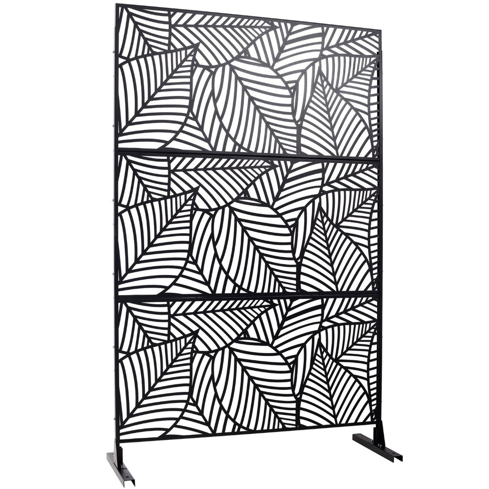 English Elm Outdoor Metal Lattice Privacy Screen Freestanding Rust Resistant Panel for Patio W465P193236