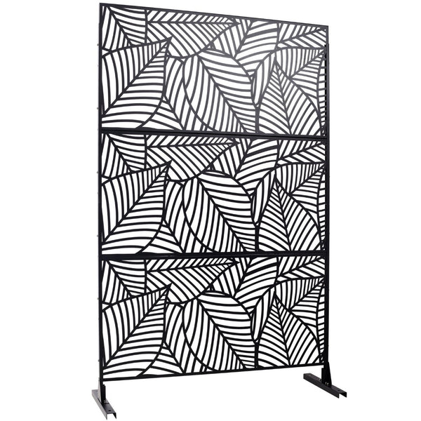 English Elm Outdoor Metal Lattice Privacy Screen Freestanding Rust Resistant Panel for Patio W465P193236