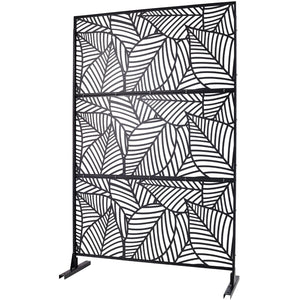 English Elm Outdoor Metal Lattice Privacy Screen Freestanding Rust Resistant Panel for Patio W465P193236