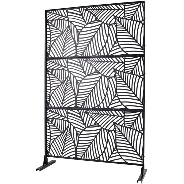 English Elm Outdoor Metal Lattice Privacy Screen Freestanding Rust Resistant Panel for Patio W465P193236