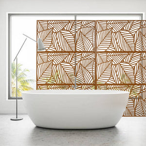 English Elm Outdoor Freestanding Metal Privacy Screen Geometric Lattice Fence for Patio Balcony W465P193237