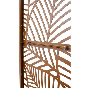 English Elm Outdoor Freestanding Metal Privacy Screen Geometric Lattice Fence for Patio Balcony W465P193237