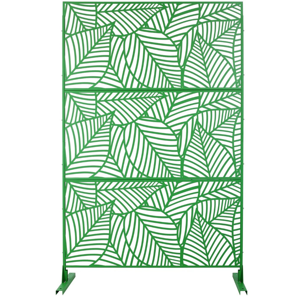 English Elm Outdoor Freestanding Metal Privacy Screen Decorative Lattice Panel for Patio Garden Deck W465P193238