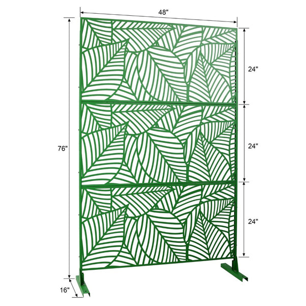 English Elm Outdoor Freestanding Metal Privacy Screen Decorative Lattice Panel for Patio Garden Deck W465P193238