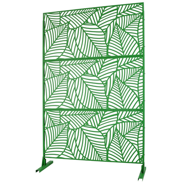 English Elm Outdoor Freestanding Metal Privacy Screen Decorative Lattice Panel for Patio Garden Deck W465P193238