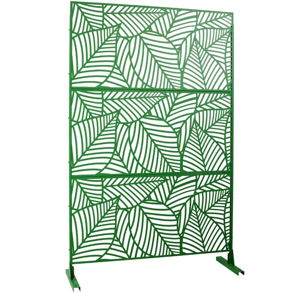 English Elm Outdoor Freestanding Metal Privacy Screen Decorative Lattice Panel for Patio Garden Deck W465P193238