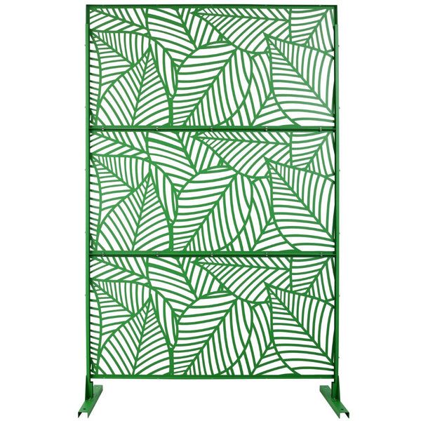 English Elm Outdoor Freestanding Metal Privacy Screen Decorative Lattice Panel for Patio Garden Deck W465P193238