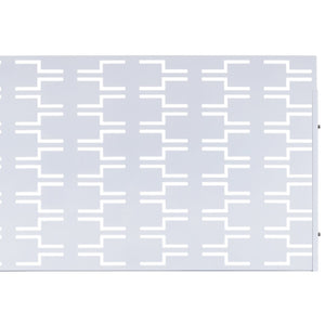 English Elm Outdoor Powder Coated Metal Privacy Screen Freestanding Geometric Panel Patio Garden PS112 White W465P193243