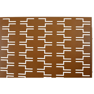 English Elm Outdoor Freestanding Metal Privacy Screen Geometric Lattice Panel for Patio or Deck W465P193245
