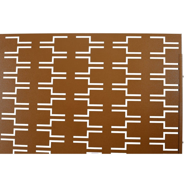 English Elm Outdoor Freestanding Metal Privacy Screen Geometric Lattice Panel for Patio or Deck W465P193245