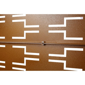 English Elm Outdoor Freestanding Metal Privacy Screen Geometric Lattice Panel for Patio or Deck W465P193245