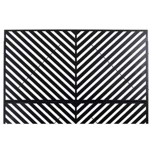 English Elm Outdoor Freestanding Metal Privacy Screen Geometric Cutout Panel for Patio or Garden Black PS113 W465P193246