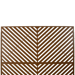 English Elm Outdoor Freestanding Metal Privacy Screen Geometric Cutout Panel for Patio or Garden Brown PS113 W465P193248