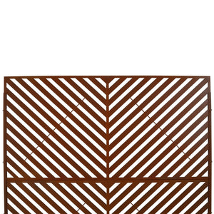 English Elm Outdoor Freestanding Metal Privacy Screen Rustic Patina Lattice Panel for Patio Deck Garden PS113 W465P193249