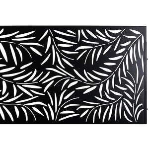 English Elm Outdoor Freestanding Metal Privacy Screen Geometric Lattice Panel for Deck Patio Garden Black PS119 W465P193279