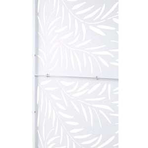 English Elm Outdoor Freestanding Metal Privacy Screen Geometric Lattice Panel for Deck Patio Garden White PS119 W465P193280