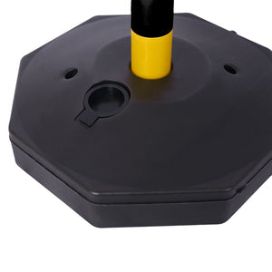 English Elm 12 Pack Delineator Posts Fillable Base Crowd Control Safety Barrier with 5ft Chain Yellow+Black W465P194162