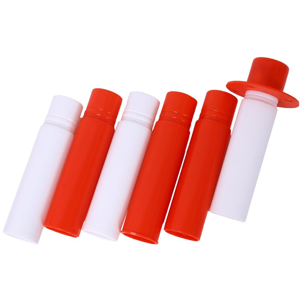 English Elm 12 Pack Delineator Posts Fillable Base Crowd Control Safety Barrier with 5ft Chain White+Red W465P194164