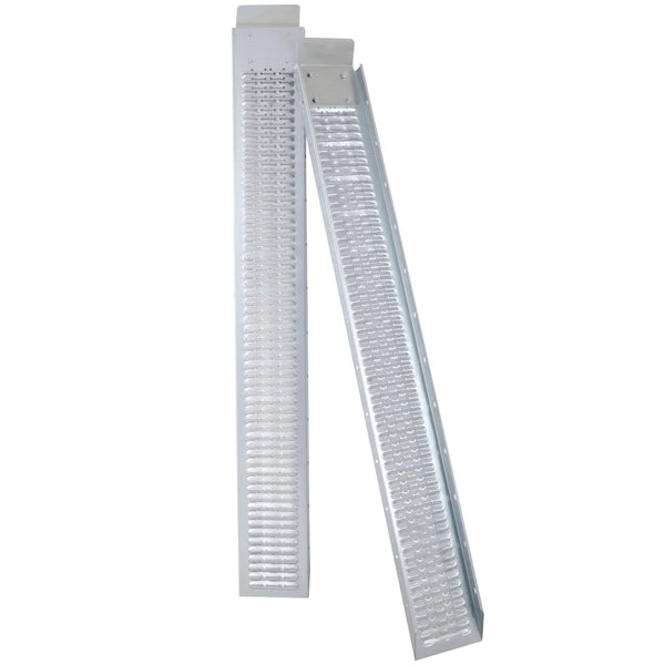 English Elm 74" Steel Loading Ramps 960lb Capacity Anti-slip Tread for Atv Dirt Bike Pickup W465P202883