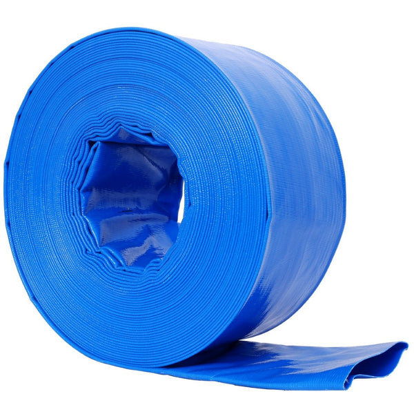 English Elm 3"x100ft Pool Backwash Hose Heavy Duty Pvc Lay Flat Discharge with 2 Clamps W465P203278