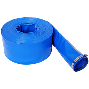 English Elm 3"x100ft Pool Backwash Hose Heavy Duty Pvc Lay Flat Discharge with 2 Clamps W465P203278