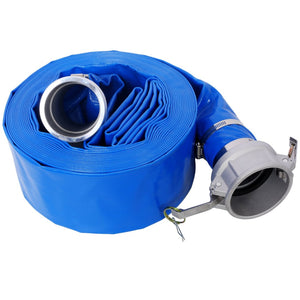 English Elm 3"x50ft Pool Backwash Lay Flat Pvc Hose Heavy Duty Camlock Fittings Discharge W465P203282