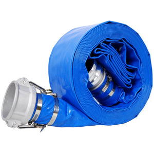 English Elm 3"x50ft Pool Backwash Lay Flat Pvc Hose Heavy Duty Camlock Fittings Discharge W465P203282