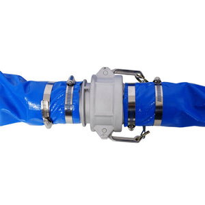 English Elm 3"x50ft Pool Backwash Lay Flat Pvc Hose Heavy Duty Camlock Fittings Discharge W465P203282