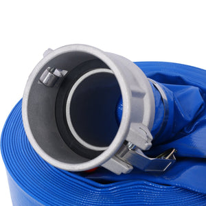 English Elm 3"x50ft Pool Backwash Lay Flat Pvc Hose Heavy Duty Camlock Fittings Discharge W465P203282