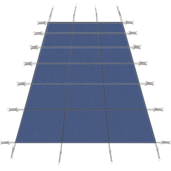 English Elm Inground Pool Safety Cover 16x32 Ft Mesh Rectangle Winter Protection Hardware Kit Blue W465P203689