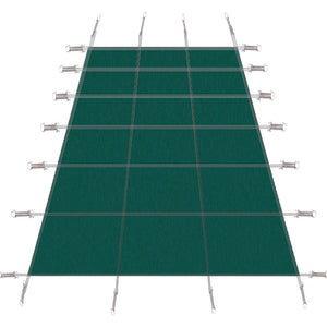 English Elm Inground Pool Safety Cover 16x32 Ft Mesh Rectangle Winter Protection Hardware Kit Green W465P203690