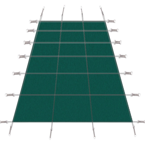 English Elm Inground Pool Safety Cover 16x32 Ft Mesh Rectangle Winter Protection Hardware Kit Green W465P203690
