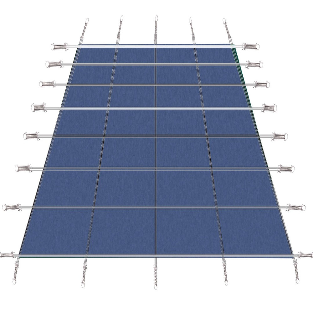 English Elm Inground Pool Safety Cover Mesh Rectangle 18x36ft Triple Stitched Winter Protection Blue W465P203691