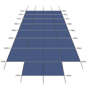 English Elm Pool Safety Cover for 18x36 Inground Rectangular Pools Triple Stitched Mesh Winter Guard Blue W465P203695