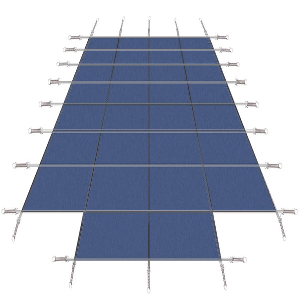 English Elm Pool Safety Cover for 18x36 Inground Rectangular Pools Triple Stitched Mesh Winter Guard Blue W465P203695
