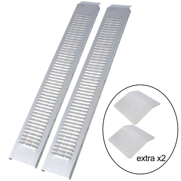 English Elm 69" Steel Loading Ramps 960lb Capacity Anti-slip Tread for Atvs Trucks and Mowers W465P203700