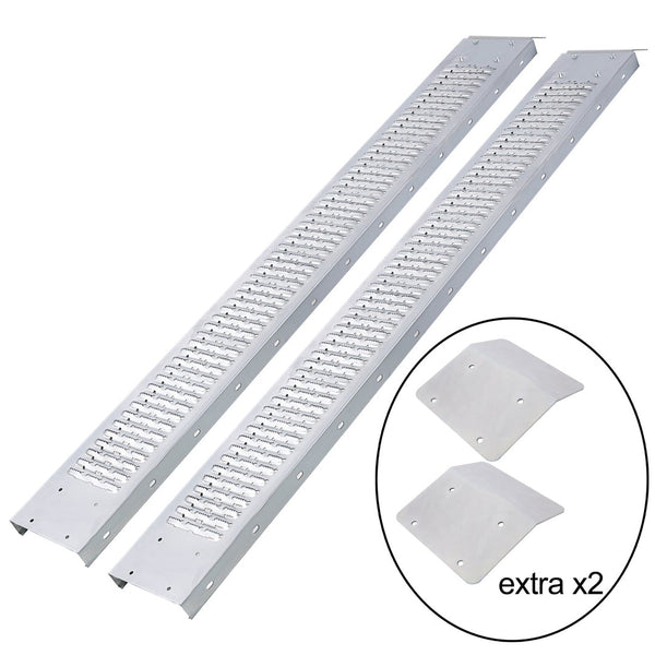 English Elm 77" Heavy Duty Steel Loading Ramps 960lb Capacity for Atv Dirt Bike Lawn Mower Pack 2 W465P203702