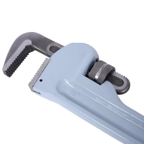 English Elm 48 Inch Aluminum Pipe Wrench Lightweight I-beam Handle Forged Jaw Plumbing Tool W465P203954