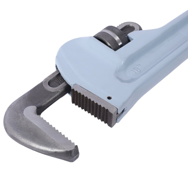 English Elm 48 Inch Aluminum Pipe Wrench Lightweight I-beam Handle Forged Jaw Plumbing Tool W465P203954