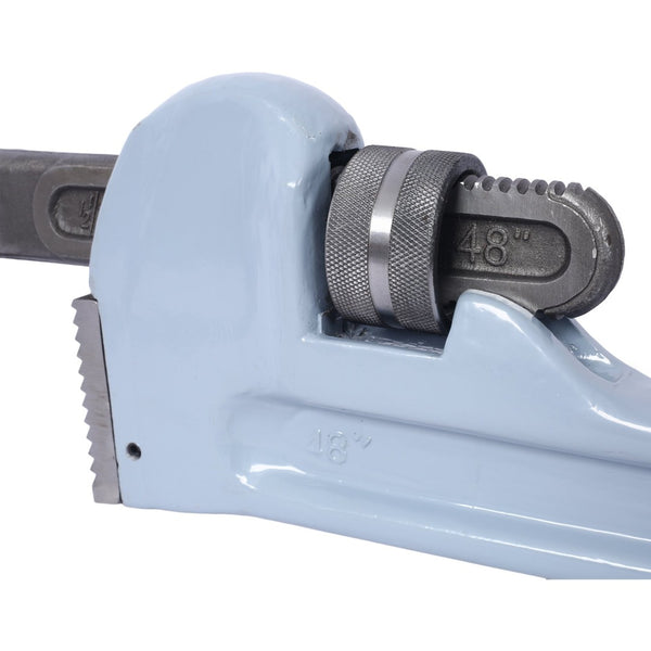 English Elm 48 Inch Aluminum Pipe Wrench Lightweight I-beam Handle Forged Jaw Plumbing Tool W465P203954