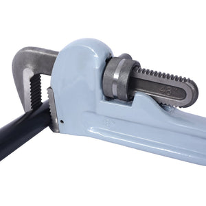 English Elm 48 Inch Aluminum Pipe Wrench Lightweight I-beam Handle Forged Jaw Plumbing Tool W465P203954